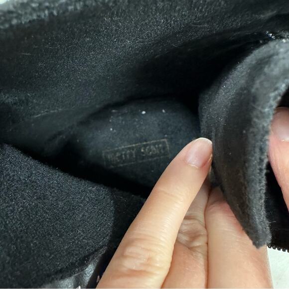 Merry Scott Black Lugg Sole Combat Lace Up Boots Fabric Womens 9 - Picture 8 of 11